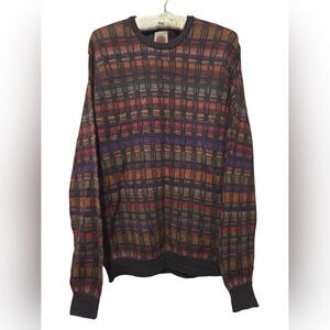 Millma Bolivia Men's 100% Alpaca Sweater Hand Loomed in Bolivia Size Large